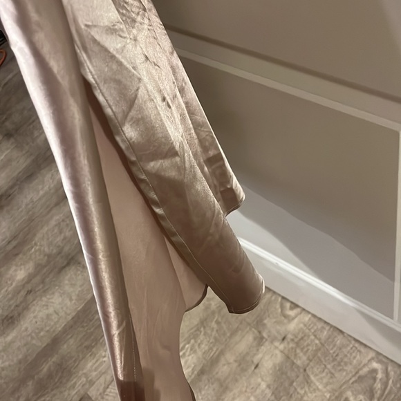 Satin Cowl Midi Dress in Champagne - Picture 6 of 7